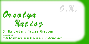 orsolya matisz business card